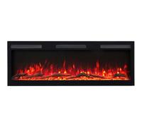 AFLAMO Majestic Pro- Chimenea eléctrica de Pared/empotrable, tecnología LED, Efecto de Llama Realista, función calefacción. (153x45x13)