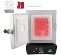 AFLEPCBRQ Horno de Amortiguador eléctrico 1150 ° C, Horno de cerámica para Uso doméstico e Industrial, Horno de fusión de Metales, calefacción de 1500W para Tratamiento de odontología y joyería