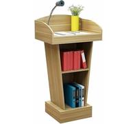 AFLEPCBRQ Podio De Pie con 2 Estantes De Almacenamiento - Atril Versátil para Iglesias, Salas De Conferencias Y Conferencias - Púlpito Duradero para Hablar En Público