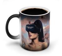 AFLJNYNN Ariana Cat Girl Grande Magic - Taza de café sensible al calor con texto personalizado