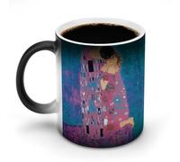 AFLJNYNN Gustav Klimts The Kiss - Taza creativa de revelación de temperatura para momentos de té y espresso