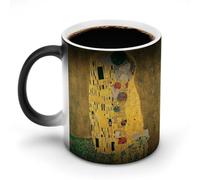 AFLJNYNN Gustav Klimts The Kiss - Taza que cambia la temperatura para los amantes del cacao