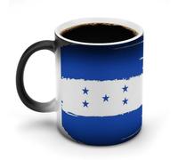 AFLJNYNN Taza con cita oculta de la bandera de Honduras para los fanáticos del café, activada por calor