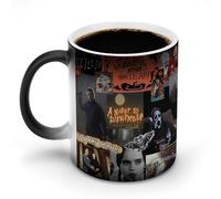 AFLJNYNN Taza de café con imagen secreta de película de terror de Halloween para sonrisas navideñas