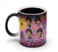 AFLJNYNN Taza de cerámica divertida de The Beatles con imagen oculta para bebidas calientes