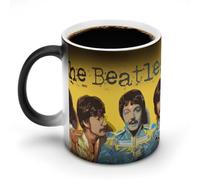 AFLJNYNN Taza de cerámica impresa de The Beatles que se muestra cuando se calienta