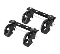 Afloja el soporte para cesta de bicicleta | Accesorios de montaje para el portaequipajes con placa ajustable y juego de guía de paso de tubo