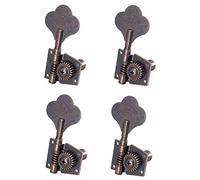Aflytep Guitarra Vintage Open Tuning Key Pegs Machine Heads Sintonizador 4R para Bajo 4 Cuerdas Rojo