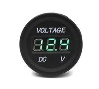 Aflytep Voltimetro Pantalla Digital 12V-24V DC Coche Motocicleta LED Impermeable (Verde)