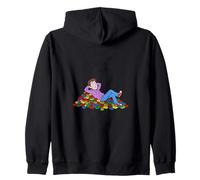 AFOL Pila de Bloques de Construcción Coloridos Relax Sudadera con Capucha