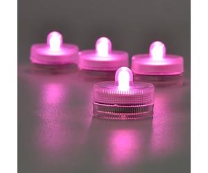 Afoosoo 50 luces LED subacuáticas, sin llama, LED, funciona con pilas, luces decorativas para bodas, eventos, acuarios, Navidad, Halloween, luz (rosa)