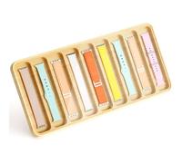 AFOOYO Organizador de correas de reloj de madera, funciona con todas las correas de Apple Watch, bandeja de almacenamiento de 9 ranuras con tapa superior de acrílico