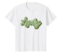 Afortunado Camiseta, Niños, Blanco, 2 años