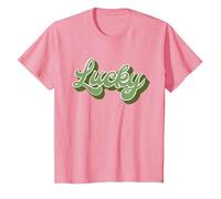 Afortunado Camiseta, Niños, Rosado, 6 años