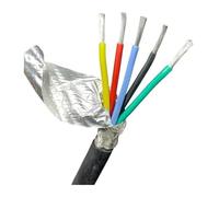 AFQBOEQXY Cable de control de señal, Cable de cobre estañado con aislamiento silicona 5 m, blindado, 9-22 AWG, 2 a 8 núcleos(5 Cores 5meter,13 AWG 2.5MM)