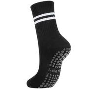 AFQBOEQXY Calcetines de Yoga de Primera Calidad, Calcetines Antideslizantes for Yoga, Pilates y Barra for Mujer, Multicolor, Paquete de 8(1 Pair-Black)