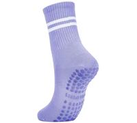 AFQBOEQXY Calcetines de Yoga de Primera Calidad, Calcetines Antideslizantes for Yoga, Pilates y Barra for Mujer, Multicolor, Paquete de 8(1 Pair-Purple)