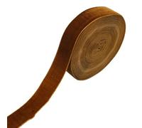 AFQBOEQXY Cintas de Terciopelo Vintage, Carrete de Cinta Terciopelo una Sola Cara 1 Pulgada Multicolor, 50 Unidades(Coffee)