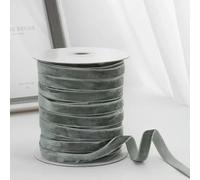 AFQBOEQXY Cintas de Terciopelo Vintage, Carrete de Cinta Terciopelo una Sola Cara, 49 Yardas, 3/8 Pulgada Ancho, Multicolor(Dark Gray)