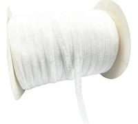 AFQBOEQXY Cintas de Terciopelo Vintage, Carrete de Cinta Terciopelo Vintage una Sola Cara for Manualidades, Multicolor, 5 Yardas, 10 mm(Wit)