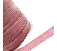 AFQBOEQXY Cintas de Terciopelo Vintage, Cinta de Terciopelo poliéster una Sola Cara, Multicolor, 6-38 mm x 3-5 Yardas(Roze,10mm x 5yards)