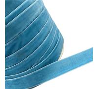 AFQBOEQXY Cintas de Terciopelo Vintage, Cinta de Terciopelo poliéster una Sola Cara, Multicolor, 6-38 mm x 3-5 Yardas(Paleturquoise,10mm x 5yards)