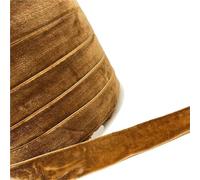 AFQBOEQXY Cintas de Terciopelo Vintage, Cinta de Terciopelo poliéster una Sola Cara, Multicolor, 6-38 mm x 3-5 Yardas(Saddlebrown,15mm x 5yards)