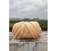 AFQBOEQXY dik katoenen buisgaren, Hilo de ganchillo súper grueso 1 kg, terciopelo multicolor for tejer a mano(Egg yellow 1KG)