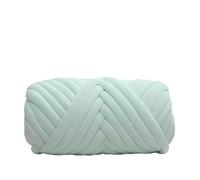 AFQBOEQXY dik katoenen buisgaren, Hilo de terciopelo súper grueso for ganchillo, multicolor, 1 kg(Light green)