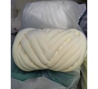 AFQBOEQXY dik katoenen buisgaren, Hilo grueso de terciopelo 1 kg multicolor(Cream yellow 1KG)