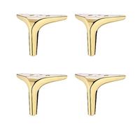AFQBOEQXY Pies Triangulares metálicos, 4 Patas Triangulares metálicas for Muebles con Tornillos, Multicolor, 100-180 mm(Gold,180mm/7.1in)
