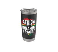 África ama a Traore Burkina Faso- Ibrahim Traoré Vaso térmico de acero inoxidable de doble pared