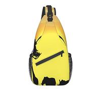 África Animal Elefante Jirafa Sunset Cross Chest Bag Diagonalmente Sling Mochila Crossbody Bandolera Viajes Senderismo Mochilas para Hombres Mujeres
