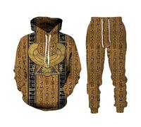 África Antiguo Egipcio 3D Impreso Capucha Y Pantalones de Chándal Mujeres Hombres Chándal 2 Piezas Set Athletic Sweatsuits Cool Streetwear