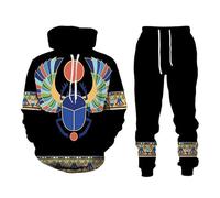 África Antiguo Egipcio 3D Impreso Capucha Y Pantalones de Chándal Mujeres Hombres Chándal 2 Piezas Set Athletic Sweatsuits Cool Streetwear