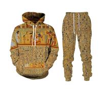 África Antiguo Egipcio 3D Impreso Capucha Y Pantalones de Chándal Mujeres Hombres Chándal 2 Piezas Set Athletic Sweatsuits Cool Streetwear