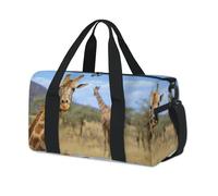 Africa - Bolsa deportiva de lona con estampado de jirafa para fin de semana, bolsa de viaje informal, para viajes, gimnasio, para niños, niñas, niños, mujeres y hombres