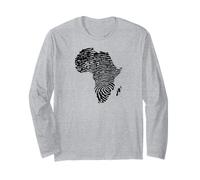 ÁFRICA Continente ADN Huella Digital Orgullo Negro Africano Manga Larga