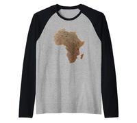 África Continente Huella Digital Identidad Patrimonio Orgullo Camiseta Manga Raglan