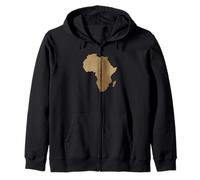 África Continente Huella Digital Identidad Patrimonio Orgullo Sudadera con Capucha
