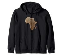 África Continente Huella Digital Identidad Patrimonio Orgullo Sudadera con Capucha
