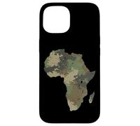 África Continente Mapa Camo Patrón Safari Africano Camuflaje Carcasa para iPhone 15
