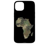 África Continente Mapa Camo Patrón Safari Africano Camuflaje Carcasa para iPhone 15 Plus