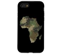 África Continente Mapa Camo Patrón Safari Africano Camuflaje Carcasa para iPhone SE (2020) / 7/8