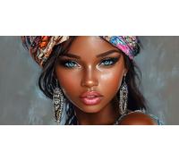 áFrica Diamond Painting Adultos Mujer Pintura Diamante Kit, Punto De Cruz Diamantes Accesorios Kits Art Niños, Pintura Diamante Cristal Bordado Mosaic, como Decoración de verano 35x70cm sH-165