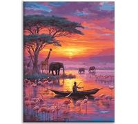 África Diamond Painting Elefante Diamond Painting adultos 70x90cm ,Pintar Por Numeros Adultos Manualidades ,Bordado Kit Completo Cuadro Diamantes ,Dibujos Con Diamantes Art ,Decoracin del Hogar C-Q147