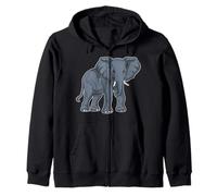 África - India - Animales - Elefante Sudadera con Capucha