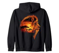 África Naturaleza & Safari Sabana Paisaje León Sudadera con Capucha