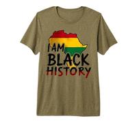 África Negro Historia Diseño Rasta Bandera Colores Orgullo Camiseta Premium