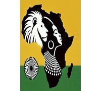 AFRICA PRIDE & HERITAGE NOTEBOOK: 100 Page Wide Ruled Journal for African American Women and Students | Lion, Queen, and Africa Map Design for Black History Month